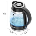thumbnail image 2 of Chefman Fast-Boil 1.8L Electric Kettle with Tea Infuser, LED Lights - Black, 2 of 7