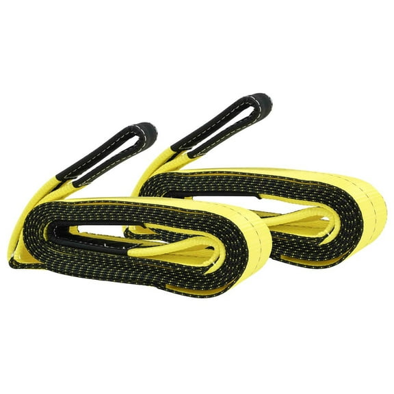 (2 Pack) Heavy Duty Tow Strap 2" X 20' Recovery Rescue 16000 LB Break Strength Towing