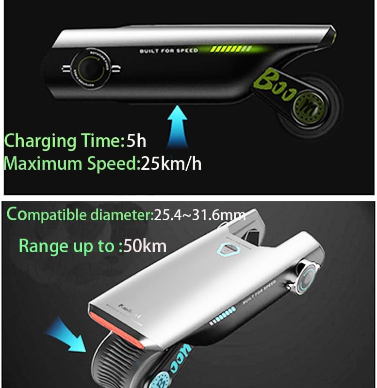 Electric Bike Conversion Kit, Up to 31 Miles Range Pedal Assist for Mountain Bike and Road Bike,Wireless Control,12V 10AH Chargeable Battery,15.5Mph,30s Tool-Free Installation (Blue)
