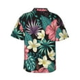 thumbnail image 3 of Disketp Hawaiian Shirts For Men,Green Tropical Leaves Print Mens Casual Short Sleeve Button Down Shirts Beach Shirt, 3 of 8