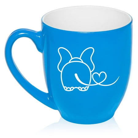 

Elephant In Love Ceramic Coffee Mug Tea Cup Gift for Her Women Sister Boss Mom Daughter Grandma Friend Birthday Anniversary Girlfriend Housewarming Cute Elephant Lover (16oz Light Blue)