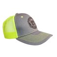 thumbnail image 3 of Skull Nobody Cares Work Harder Gray and High Vis Snap Back Trucker Hat, 3 of 4