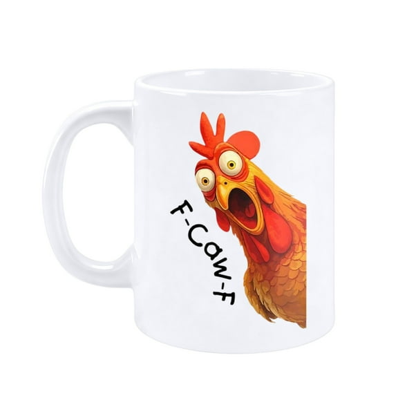 Angry Chicken Rooster Coffee Mug - 11oz Ceramic Cup for Men & Women, Novelty Tea Mug for Office & Home, Fun Chicken-Themed Mug Perfect for Daily Use & Gift-Giving, 3.3*3.8in, B