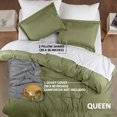 thumbnail image 2 of Juego de fundas de edredón Utopia Bedding Queen Size, 3 piezas, color oliva, 2 of 8