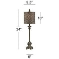 thumbnail image 7 of Regency Hill Vichelis 34" Tall Skinny Candlestick Buffet Traditional End Table Lamps Set of 2 Beige Metal Living Room Bedroom, 7 of 7