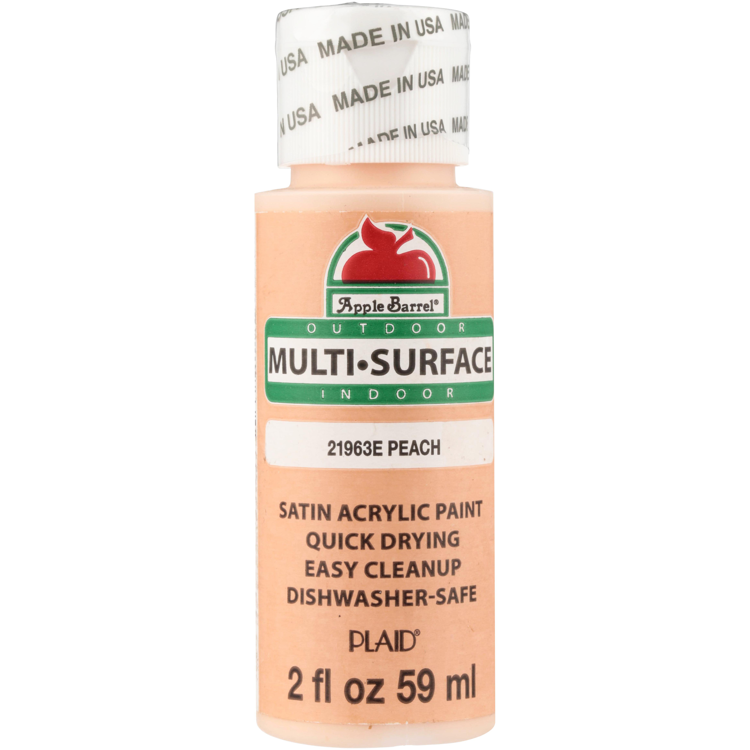 Apple Barrel 21963E Multisurface Acrylic Craft Paint, Peach, 2 fl oz