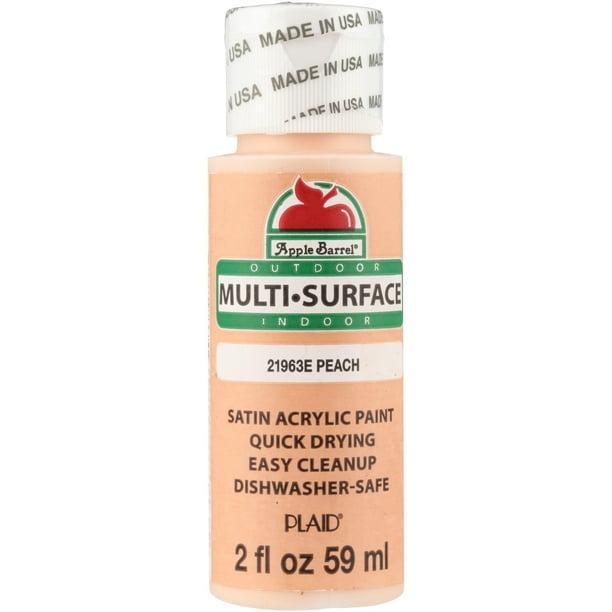Apple Barrel 21963E Multisurface Acrylic Craft Paint, Peach, 2 fl oz