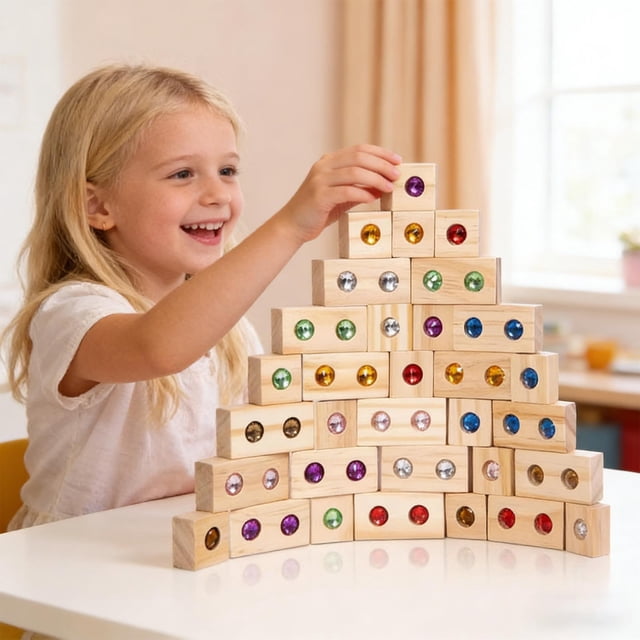YWIYIUD 1 Set Reusable Wooden Building Stacking and Educational Toys Suitable for Teens Develop Problem Solving and Critical Thinking Novelty Geometric Toys for Home and School