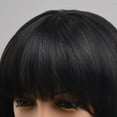 thumbnail image 6 of Natural Short Straight Wig Synthetic Hair For Women 40cm Heat Resistant Female Fake Hair With Bangs Mapof Beauty Short Liu Hair Wig Black, 6 of 6
