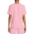 thumbnail image 3 of ClimateRight by Cuddl Duds Scrubs Women’s and Women's Plus Zip Neck Woven Tulip Hem Top, 3 of 5