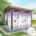 thumbnail image 6 of Outdoor Curtains for Patio Waterproof, Purple Spring Botanical Outdoor Privacy Panels Grommet, Weeping Eucalyptus Butterfly Blackout Outside Curtains for Porch/Cabana/Pergola/Gazebo 54"x108", 1 Panel, 6 of 8