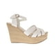 thumbnail image 1 of Sandalias Angelina color blanco con cintas entrelazadas y cuña 22.0 Dorothy Gaynor Sandalias Angelina color blanco con cintas entrelazadas y cuña 22.0, 1 of 6