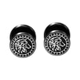 thumbnail image 1 of Pendientes de botón, pendientes, pequeños pendientes de perforación de oreja, joyería de perforación de barra de metal de moda para aniversario de Estilo F, 1 of 9