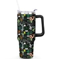 thumbnail image 2 of 40oz Party Cactus Decor Stainless Steel Flip Straw Tumbler Spill Proof Travel Cup Double Wall Vacuum Insulated Coffee Mug with Top Handle, 2 of 6