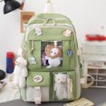 thumbnail image 4 of FDDMis Laptop Backpack Women Leather Backpack for Women Backpack with Shoe Compartment Backpack Purse Working Bags for Mochila Laptop School, Army Green One Size, 4 of 4