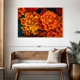thumbnail image 3 of Elephant Stock Marigold Flowers Wall Art - Horizontal Canvas Wall Art - Living Room Wall Decor - Floral And Botanical Canvas - Orange And Teal Decor - 45" x 30", 3 of 8
