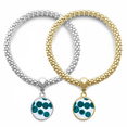 thumbnail image 1 of Blue Creature Cell Picture Pattern Lover Bracelet Bangle Pendant Jewelry Couple Chain, 1 of 3