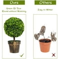 thumbnail image 5 of 22” Boxwood Balls Outdoor Set of 2, Faux Boxwood Plants w/Cement Pot & Solid Wood Trunk, Decorative Fake Greenery Artificial Plants Outdoor for Home, Office, Garden, Porch, Front Door, 5 of 18