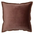 thumbnail image 3 of Pillow Perfect 615783 18 in. Velvet Flange Umber Throw Pillow, Gold, 3 of 11