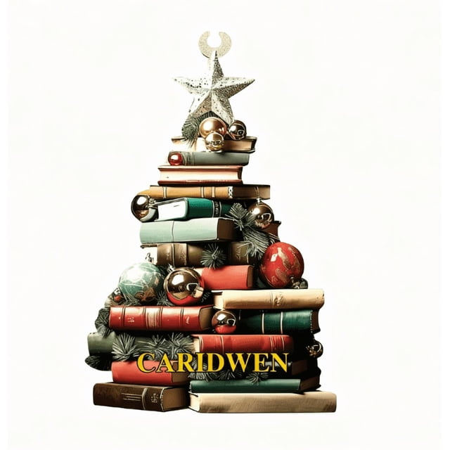 Seyotauo Christmas Tree Ornament Book Lovers Gifts Christmas Decoration Acrylic Crafts 2D Design Hanging Decor for Xmas Decoration (Book Shaped)