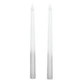 thumbnail image 1 of 2pcs LED Taper Candles Battery Powered Flameless LED Candle Sticks for Festival Wedding Birthday Party Half Spray Silver, 1 of 22