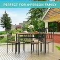 thumbnail image 4 of 5-Piece Dining Table Set for 4, Modern Rectangular Kitchen Dining Table Furniture Set Breakfast Nook Table Set w/ 4 Chairs Dinette Table Sets with Wooden Table Tops and Metal Legs for Home, 4 of 9
