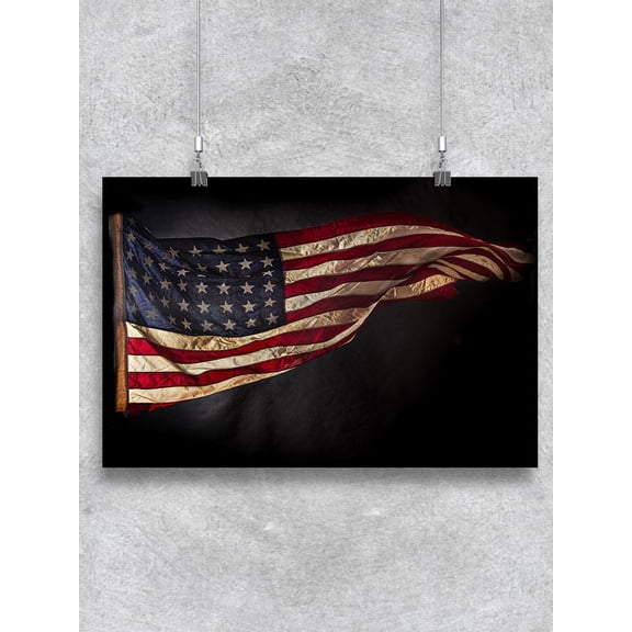 Closeup Of American Flag Poster -Image by Shutterstock