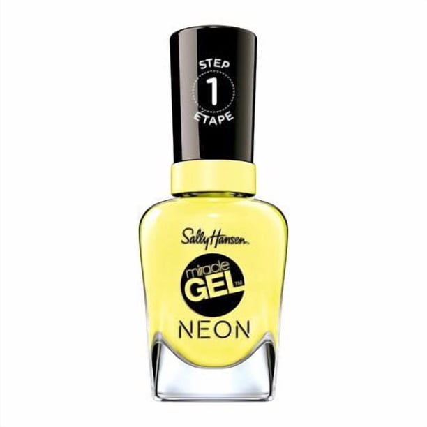 Sally Hansen, Miracle Gel Nail Polish Shade 055 El empaque puede variar, Lemonchillo (Neon)
