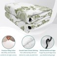 thumbnail image 4 of Full Quilt Set 78''x90'', Sage Green Flower Lightweight Summer Bedspread Coverlet Set with 2 Pillow Shams, Vintage Country Rose Leaf Floral Breathable All Season Quilt Bedding for Bedroom/Guest Room, 4 of 9