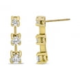 thumbnail image 4 of 14K Yellow Gold Round J-K Diamond and J-K color SI1-SI2 clarity Round Natural Diamond 0.75 cttw Dangle Earrings, 4 of 7