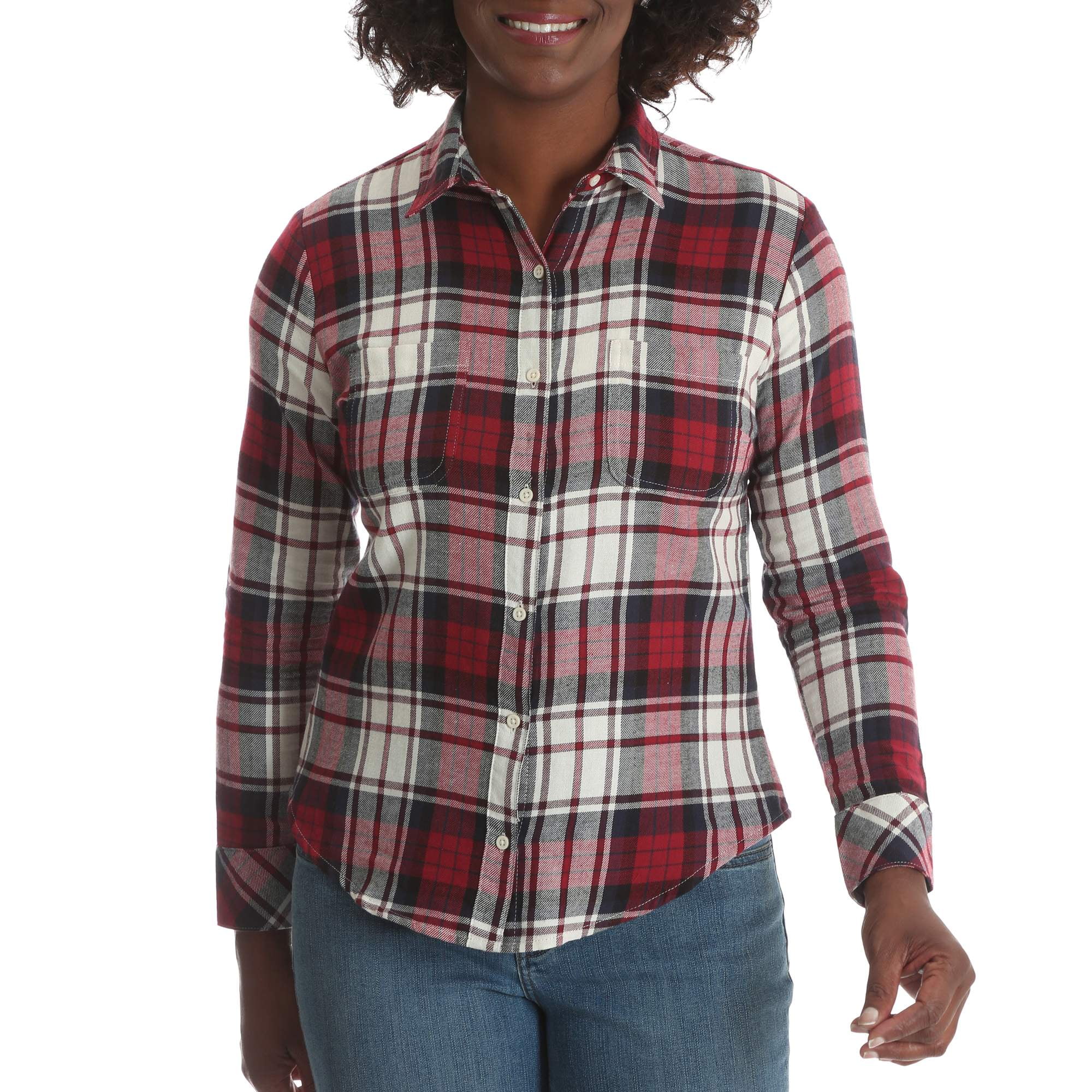 Lee Riders Women's Soft Flannel Plaid Shirt
