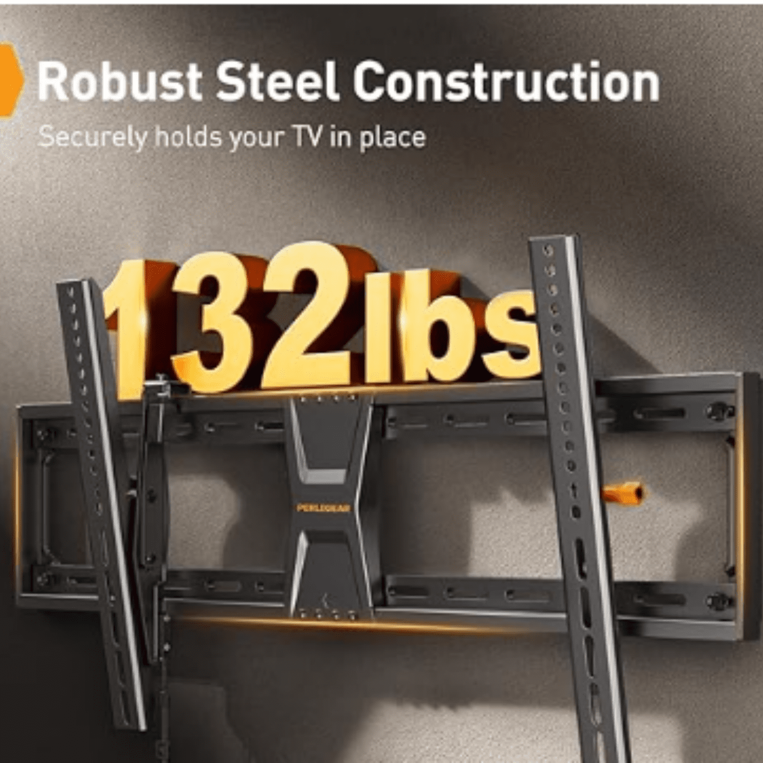 Tilting TV Wall Mount for 42–90 Inch TVs with Leveling Adjustment, Max VESA 800x400mm, Low-Profile TV Mount Wall Bracket up to 132 lbs, Easy for Centering, Fits 12"/16"/18"/24" Studs, PGXT5