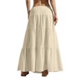 thumbnail image 4 of Casual Long Maxi Skirt for Women 2025 Summer Trendy A-Line Boho Skirts Ruffle Flowy Skirts Streetwear, 4 of 6