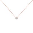 thumbnail image 2 of IGI Certified 14K Rose Gold 1/3ct TDW Bezel-Set Diamond Solitaire Pendant Necklace(H-I,I1-I2), 2 of 6