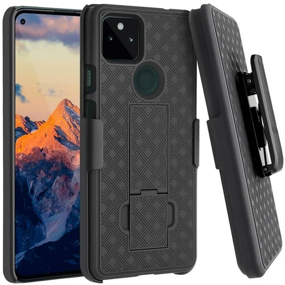 Rome Tech Google Pixel 5a 5G Shell Holster Combo Case - Black