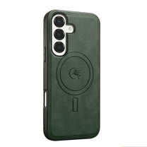 Magnetic Case for Samsung Galaxy S24 Plus Luxury Premium PU Leather [Compatible with MagSafe] Shockproof Slim Anti-Scratch Dust-Proof Lightweight Phone Cover For Samsung Galaxy S24 Plus,Green