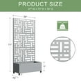 thumbnail image 5 of MAYEERTY 72×35 Iron Gray Rectangular Planter with Climbing Frame, 5 of 5