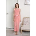thumbnail image 2 of ebukurty Pajama Sets for Women 2 Piece Sleeveless Pink Loungewear, Sizes S-L, 2 of 7