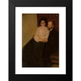 thumbnail image 2 of Wojciech Weiss 14x18 Black Modern Framed Museum Art Print Titled - Portrait of Artist's Sister and Her Husband (1908), 2 of 5