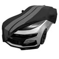 thumbnail image 4 of 2010-2022 Camaro Ultraguard Sport Series Stretch Satin Indoor Car Cover Black with Gray Stripes, 4 of 8