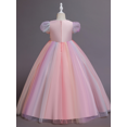 thumbnail image 4 of Girls Dress Color Mesh Dress Long Sequin Children's Skirt Girls Piano Host Costumes#323, 4 of 4