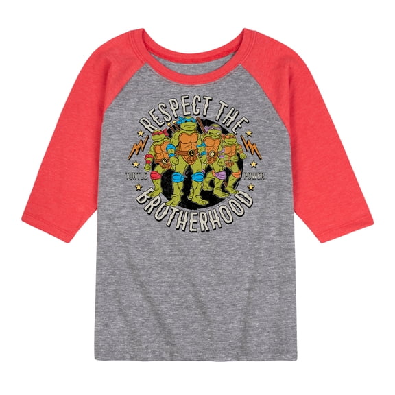 Teenage Mutant Ninja Turtles - Respect The Brotherhood - Toddler & Youth Raglan Graphic Tee
