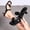 Black, variant on Women's Two Strap Kitten Heel Slide Sandals, Summer Solid Color Square Toe Patent Leather Mules for Casual & Evening Wear Black 37