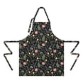 thumbnail image 2 of Pioneer Flower Floral Print Pattern Apron for Women and Men, Cotton Linen Waterproof with Pockets, Adjustable, 33x27 Inch for Kitchen, Gardening, BBQ, Salon, 2 of 6