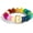 Initial D, variant on Women’s Colorful Chunky Beaded Bracelet, Bubble Letter Charm Resin Bead Stretch Bracelet, Rainbow Boho Statement Jewelry for Women, Summer Beach Fashion Gift
