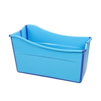 Happydeer Folding Bath Tub 39" Foldable Bathtub, Large Folding Bathtub, Collapsible Tub, Portable Bath Tub Lightweight Adult Bathtub, Pet Bathtub (Blue)