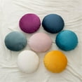 thumbnail image 3 of Solid Color Round Throw Pillow Sham, Round Pillow Covers for Home Decoration, Soft Warm Pillow Case (Grey), 3 of 7