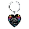 thumbnail image 1 of Llaveros para mujer, llavero de billetera, llavero de auto, lindo llavero de acero inoxidable, collar con colgante de corazón de melocotón para siempre, llavero en forma de corazón, collar de proyecci, 1 of 3