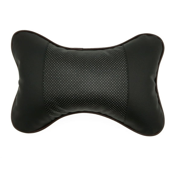 Riwesomey Cojín para reposacabezas de coche, almohadas universales para el cuello del coche, para todas las estaciones, de cuero de PVC, transpirable, Ventana automotriz Negro