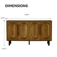 thumbnail image 2 of 60" Buffet Sideboard Cabinet with Storage,Adjustable Shelves Console Table,Large Credenza with 4 Doors,Wood Mid Century Modern Sideboard for Kitchen and Living Room, 2 of 8